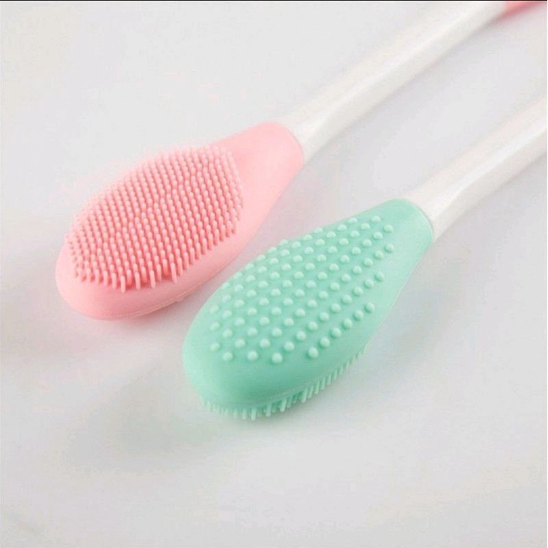 Kuas masker silikon + sikat komedo ( 2 sisi ) 2 in 1 Import Best Seller