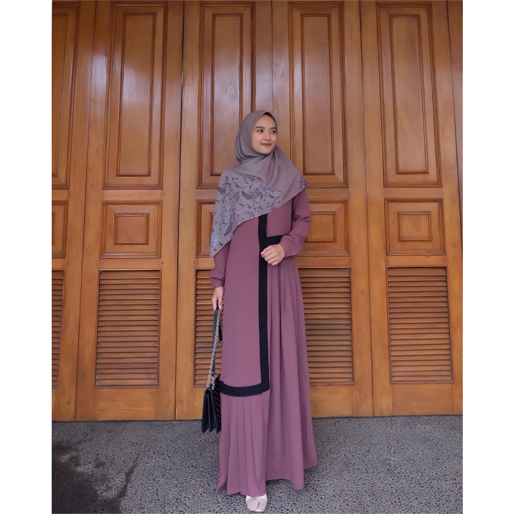 FMOS Hanna Maxi Dress SIze S M L XL Fashion Muslim Terbaru-8
