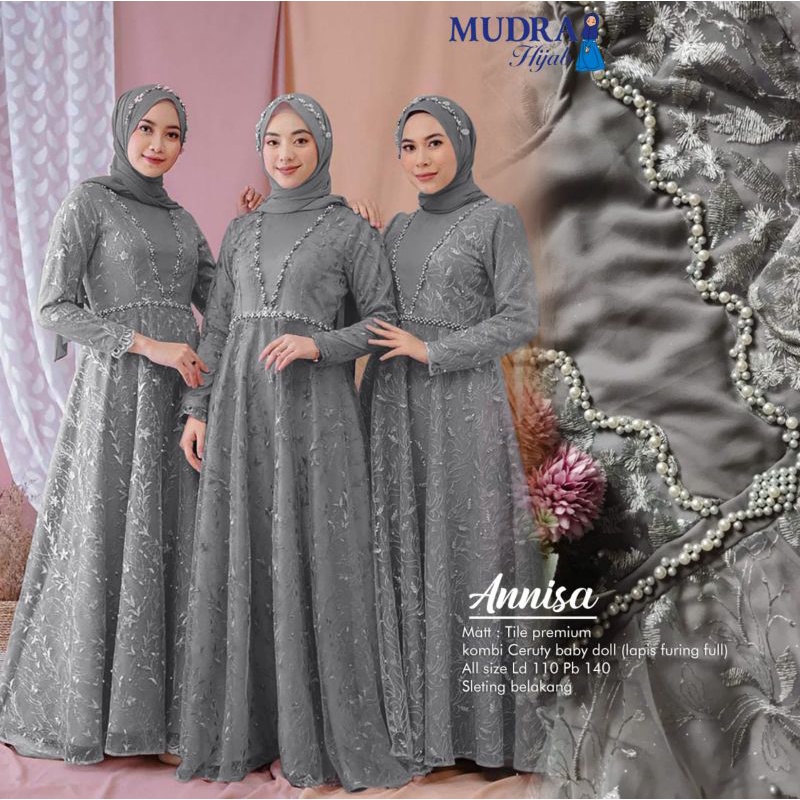 Dress Pesta Annisa Ld 110 Pj 140 Original