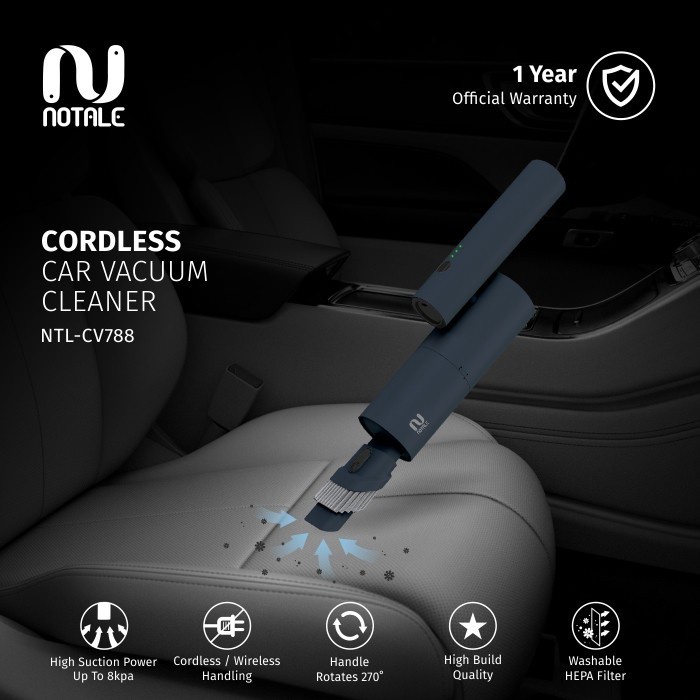 Notale NTL-CV788 Cordless Car Vacuum Cleaner Portable - Garansi Resmi