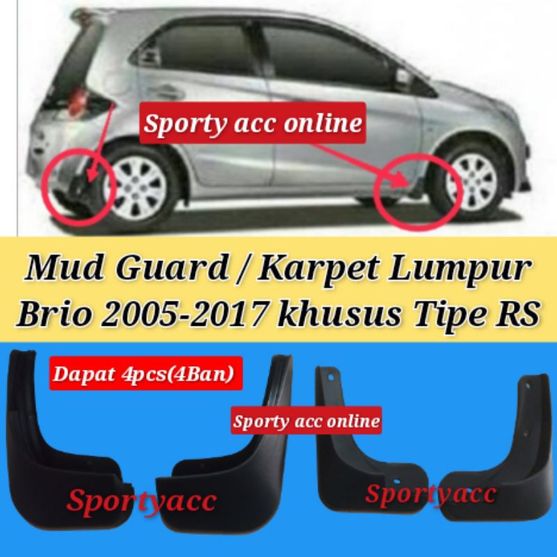 Mud guard Brio tipe RS 2005-2017 jsl