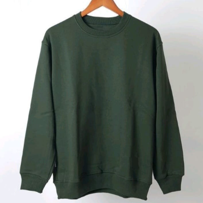 DEarest Sweater Basic Pria Wanita Bahan Fleece