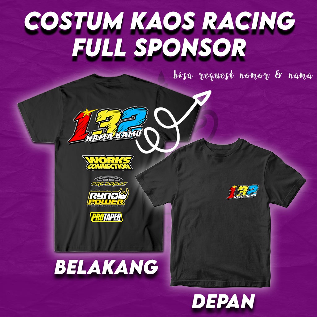 Kaos Costum Distro Racing Hell Racertees Pilloters Bahan Katun Design Suka Suka SIZE M - XXL Pria Wa