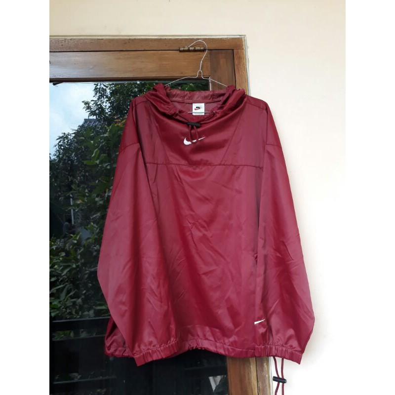 Jaket vintage nike cagoule center swoosh second bekas original