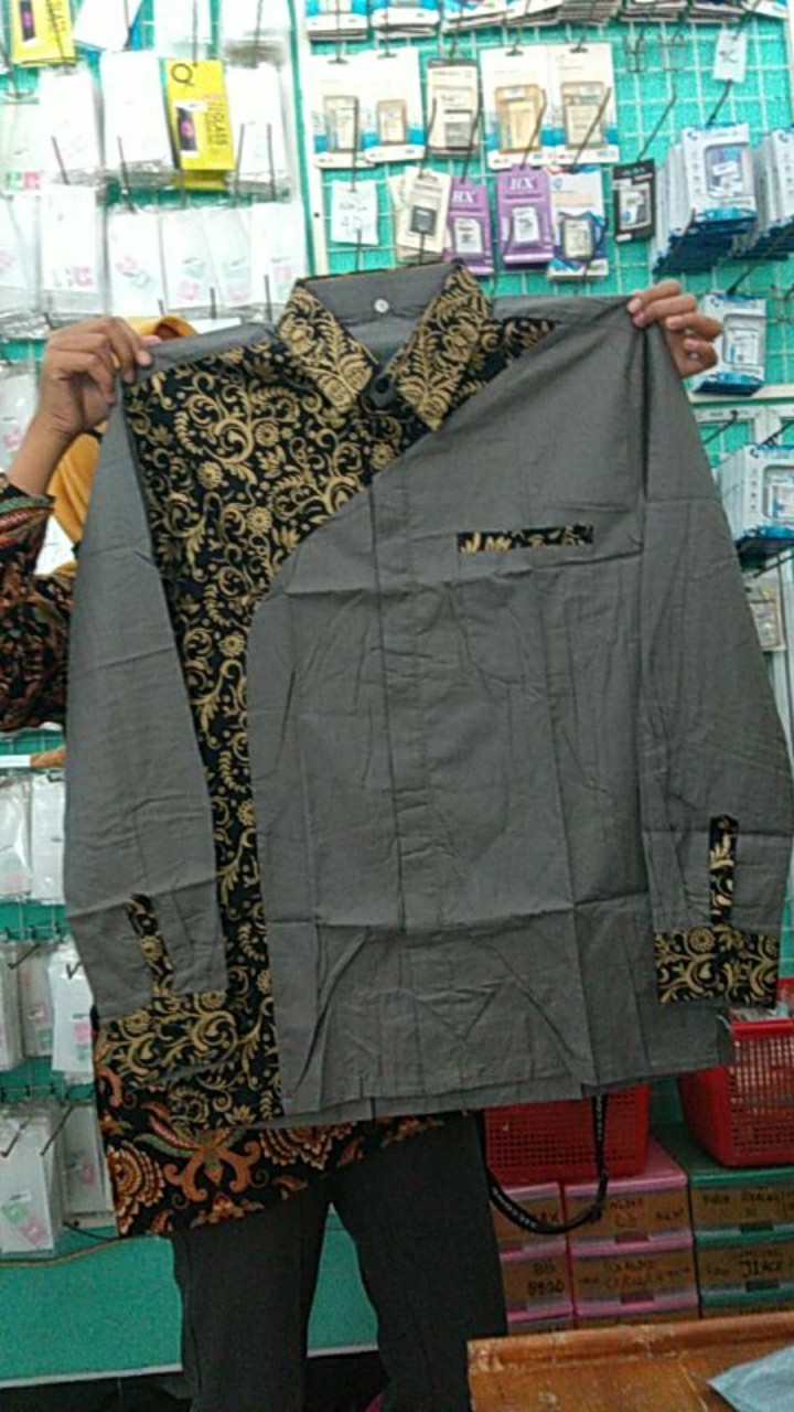 Kemeja Batik Pria Ppbtk07 Modern Lengan Panjang Casual Modis Trendy Masa Kini M L Xl Asli Pekalongan