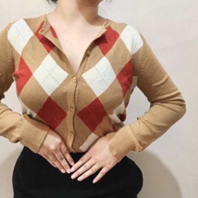 Argyle cardigan