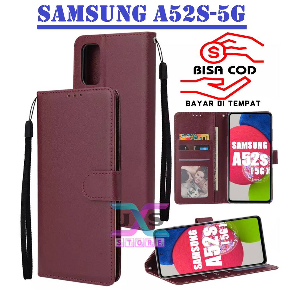 SARUNG BUKU HP UNTUK SAMSUNG A52S-5G / FLIP WALLET UNTUK SAMSUNG A50S-5G / LEATHER CASE UNTUK SAMSUN