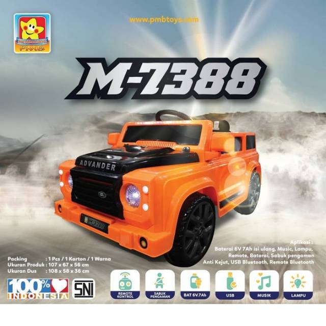 Mobil Mobilan MOBIL AKI Mainan Anak PMB 7388 ADVANDER dengan remote control/Mobil Aki PMB M-7388