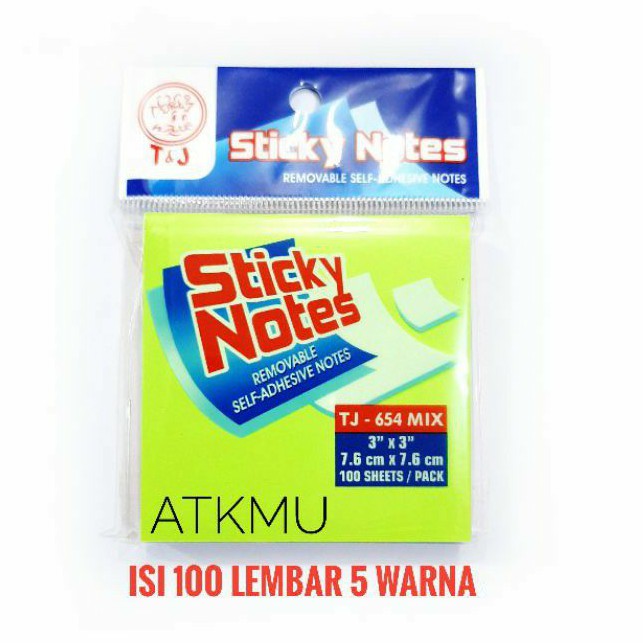 

Sticky Notes TOM & JERRY 7,6x7,6CM TJ-654 1 Pak 5 Warna isi 100 Sheets