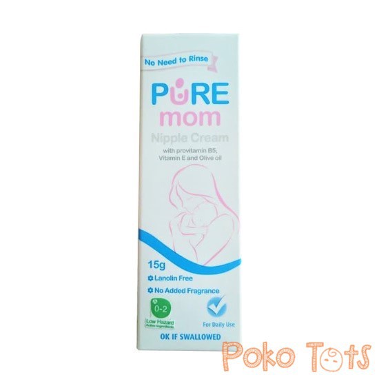 Pure Mom Nipple Cream 15gr Krim Puting Susu Pure Baby PureBB WHS