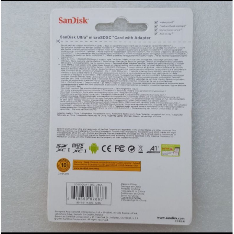 HOT PROMO MEMORY CARD MICRO SD SANDISK ULTRA 10 64GB