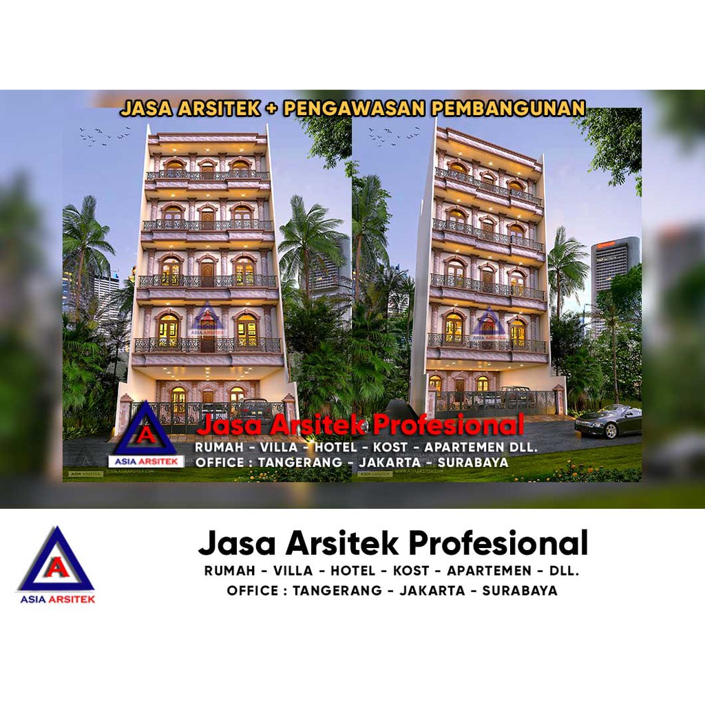 Jual Jasa Arsitek Desain Gambar Rumah Kost 5 Lantai Mewah Di Sunter Tanjung Priok Jakarta Utara Indonesia Shopee Indonesia