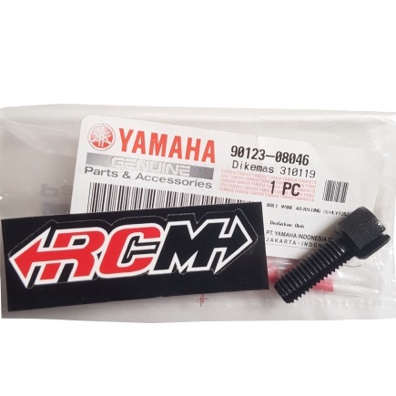 90123-08046 BOLT BAUT DRAT DERAT KOWEKAN MUR SETELAN STELAN ENGKOL KABEL KOPLING VIXION OLD LAMA SCORPIO XABRE BYSON  FIZR F1ZR RXK RXS ORI ORIGINAL YAMAHA YGP ASLI