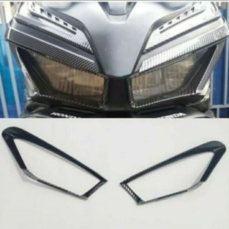 Cover lis Garnish Lampu Depan Vario 150 125 New 2018 Carbon