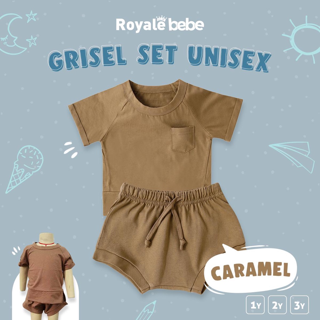 Royale Bebe Setelan Pendek Grisel Set / Setelan Anak