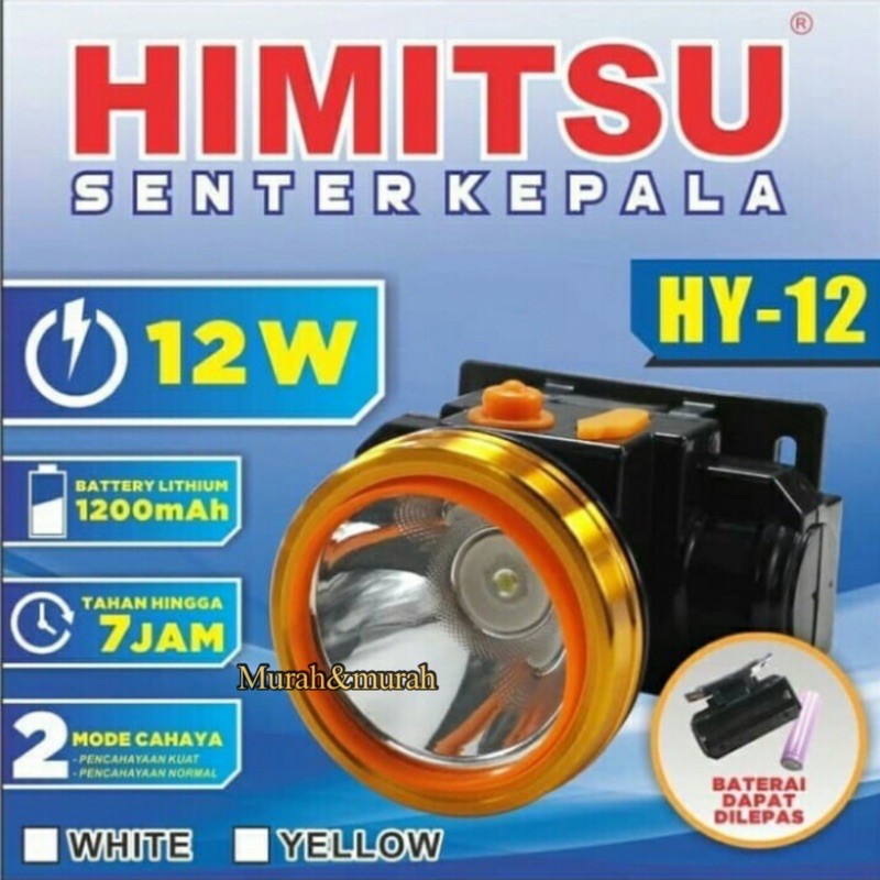 PROMO SENTER KEPALA HY-12W MERK KAWACHI BATERAI LEPAS