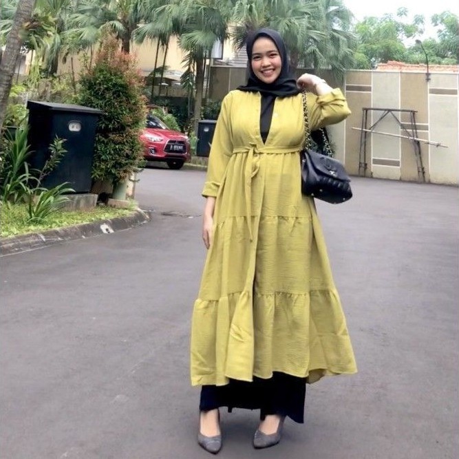 MIDI DRESS | Daeha Nagita Crinkle Thailand OKEDASHOP (set masker)