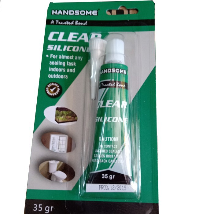 

HANDSOME Lem Silicone Sealant 35 gram / Lem Kaca Silikon Odol 35gr