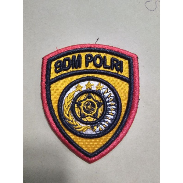 logo bordir timbul SDM POLRI