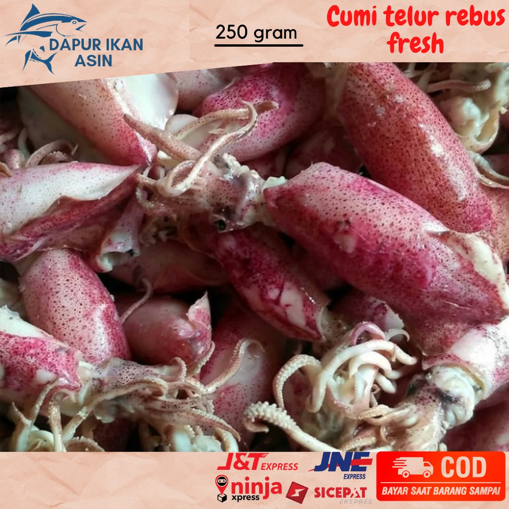 

Cumi Sotong Telor Asin Rebus Segar 250 gr