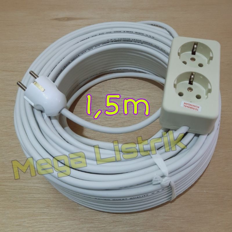 Stop kontak jadi 2L+1,5m colokan jadi sambungan kabel | Shopee Indonesia