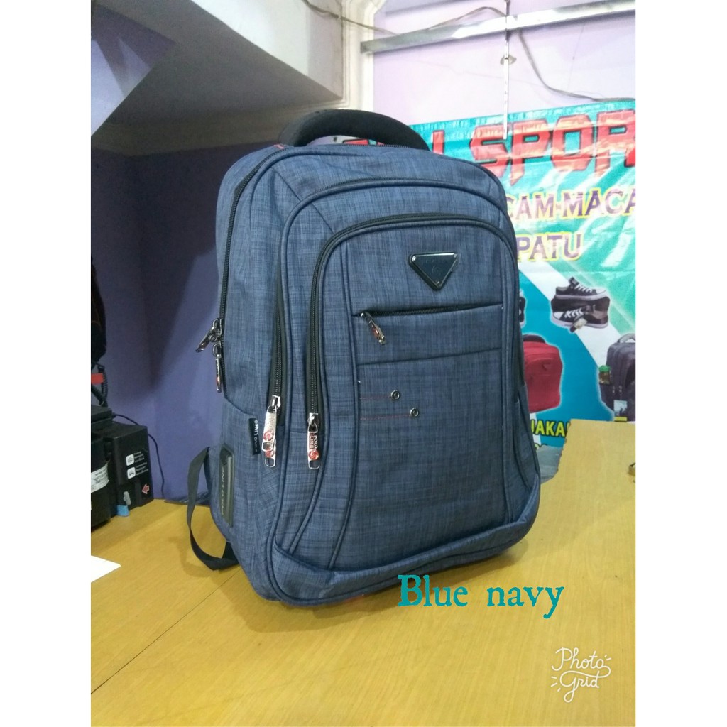 PROMO Tas ransel laptop polo line kanvas