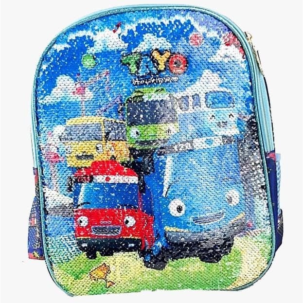 Tas ransel anak perempuan sekolah SD usap manik 2 warna full printing Anak Kekinian / Tas Fashion Anak / Tas Ransel Usap