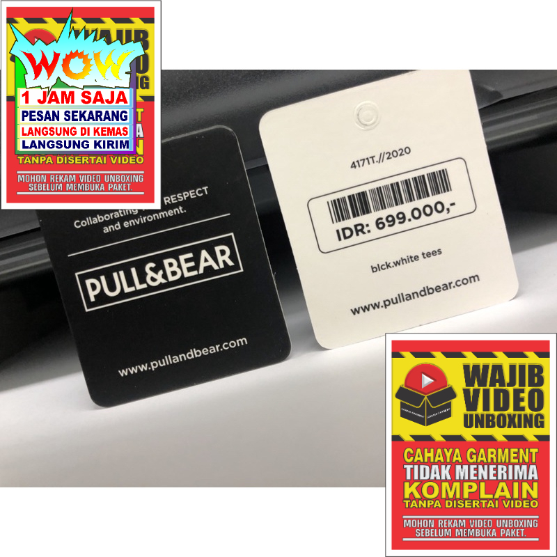 

PULL & BEAR LABEL TAG HANGTAG SUPER PREMIUM CO 1X DI KIRIM 600PCS