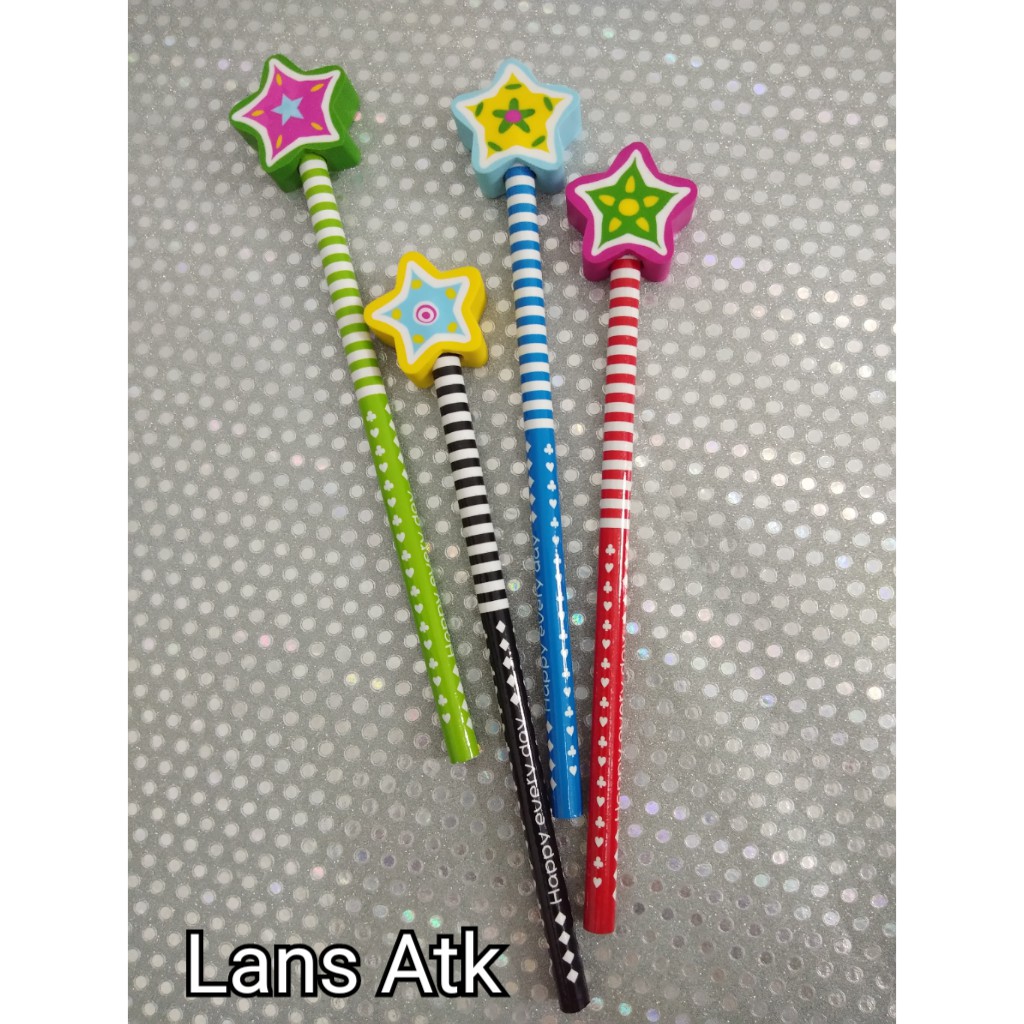 

Pensil + Penghapus Kayagi EP95 (satuan) Motif Bintang