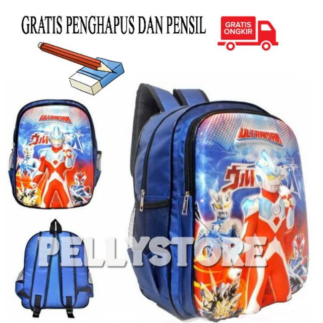 TAS ULTRAMAN GRATIS PENSIL DAN PENGHAPUS TAS ULTRAMAN SD TAS ULTRAMAN TERLARIS