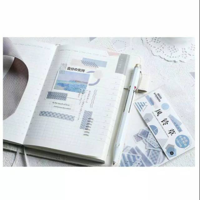 

geometric sticker for scrapbook and journal