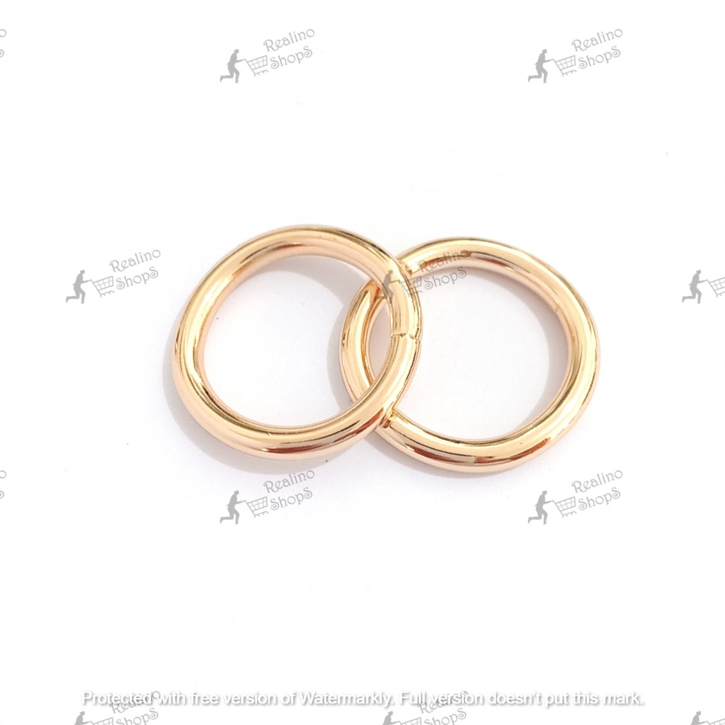 RING BULAT/RING O - 2.5CM EMAS MUDA (KUALITAS TEBAL)