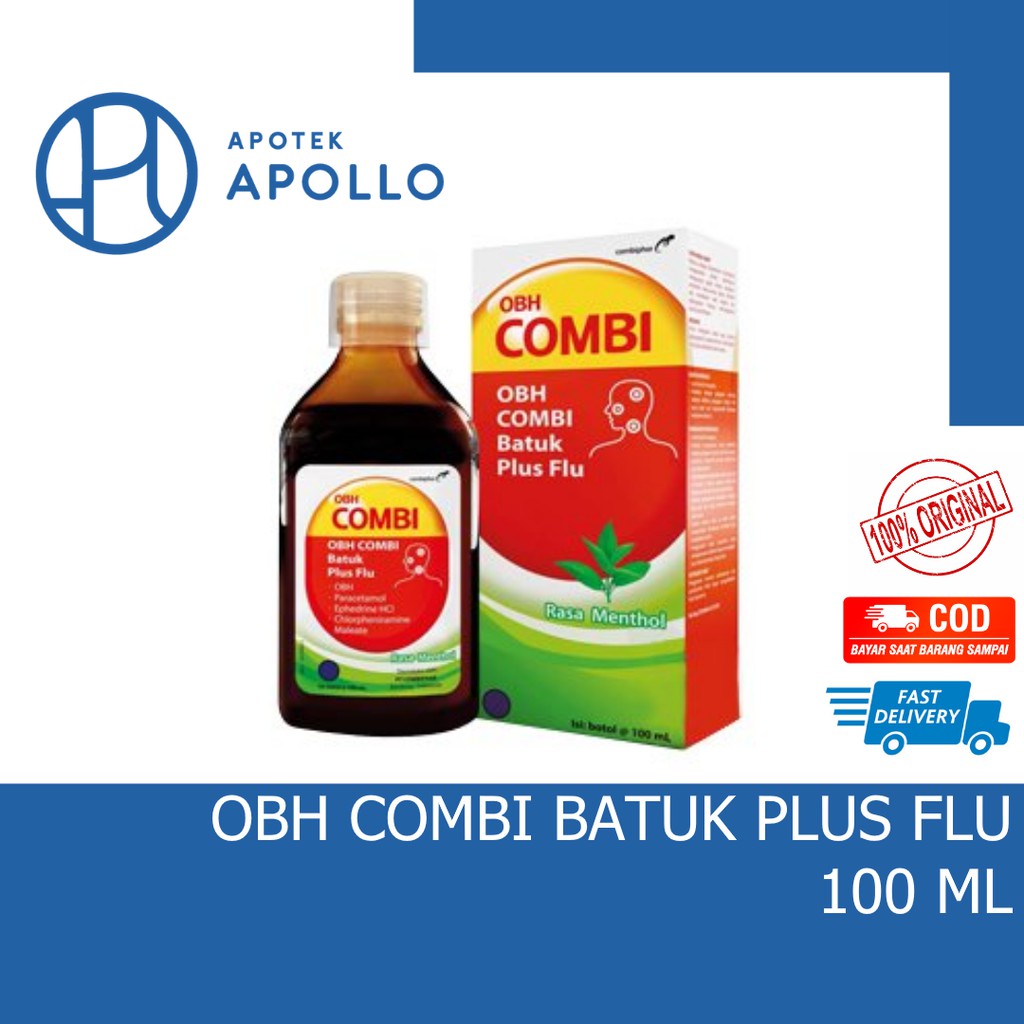 OBH COMBI PLUS BATUK FLU RASA MENTHOL 100 ML