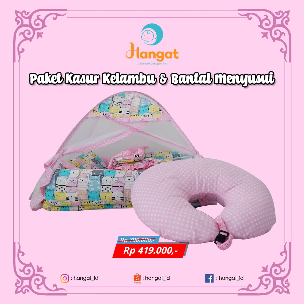 Paket Kasur Bayi Kelambu Motif 7 Hangat_id