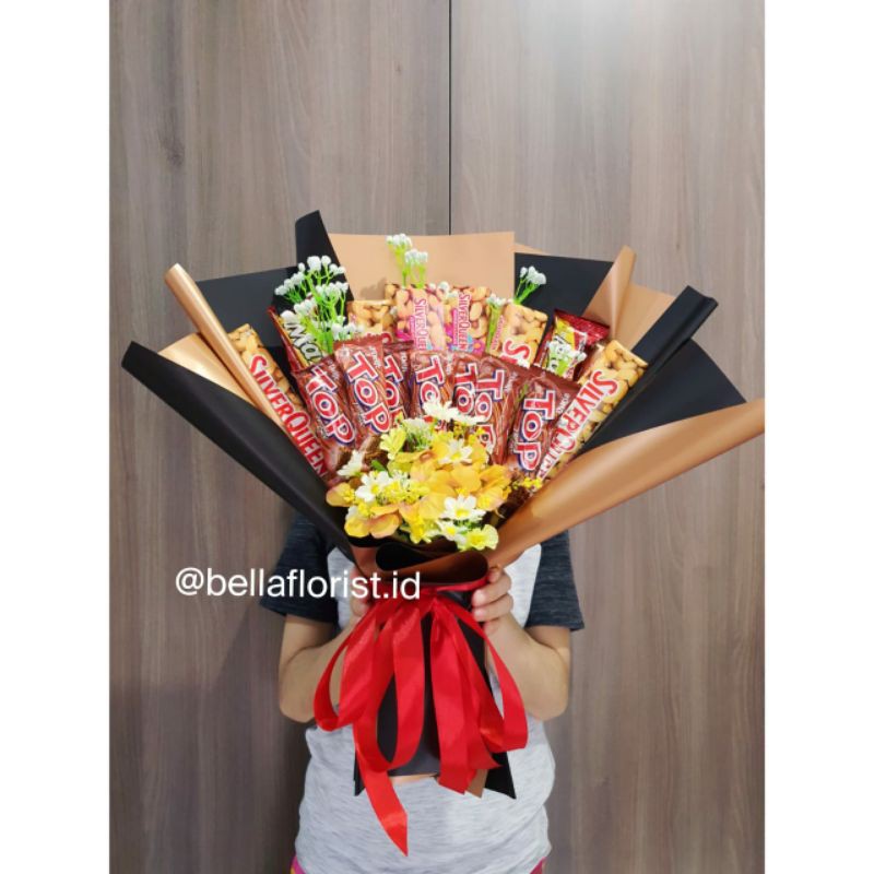 READY - BUKET FULL COKLAT / BUKET FAVORIT / BUKET BUNGA BESAR / COKLAT SILVERQUEEN