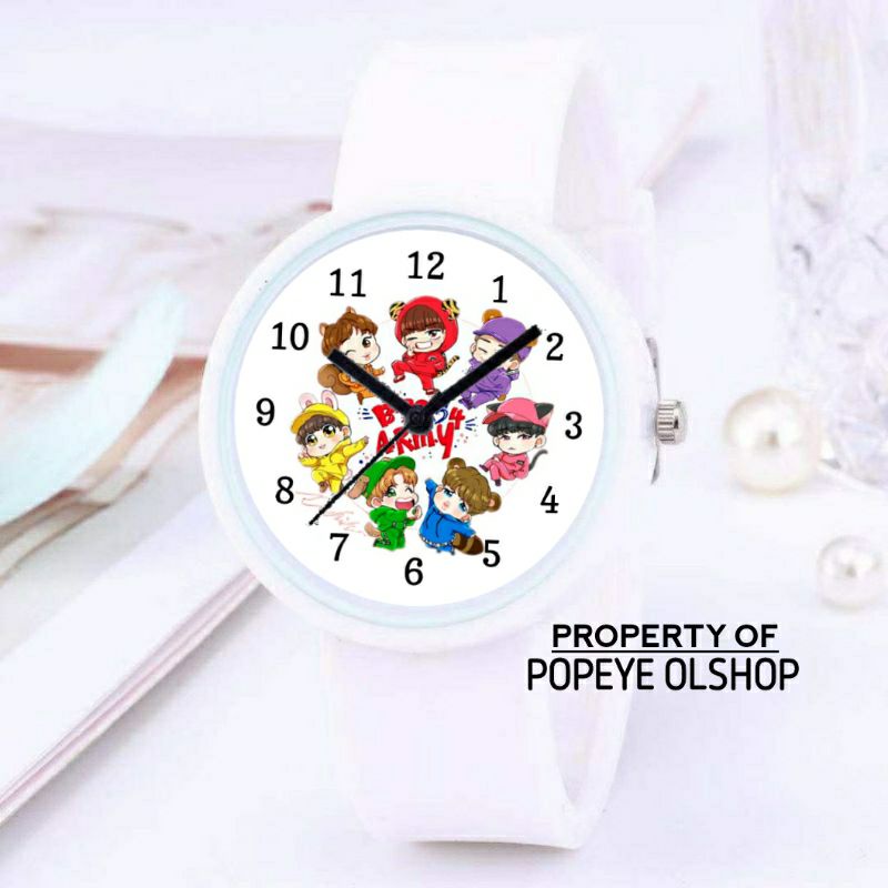 Jam tangan anak BTS army K pop bt21 ukuran sedang