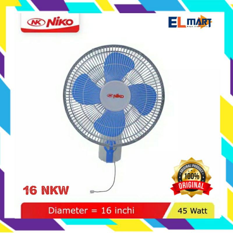 NIKO wall fan 16 inch 16 NKW/kipas angin tembok dinding murah 16&quot;