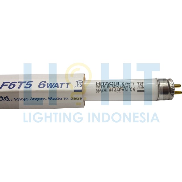 Lampu UV Blacklight 6W HITACHI F6T5/BL