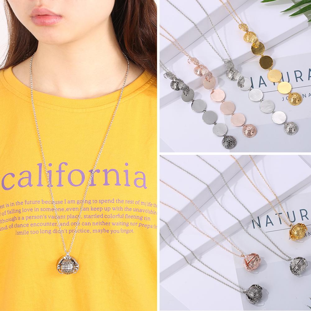 Preva Memory Floating Locket Necklace Hadiah Perhiasan Foto Keluarga Sayap Malaikat