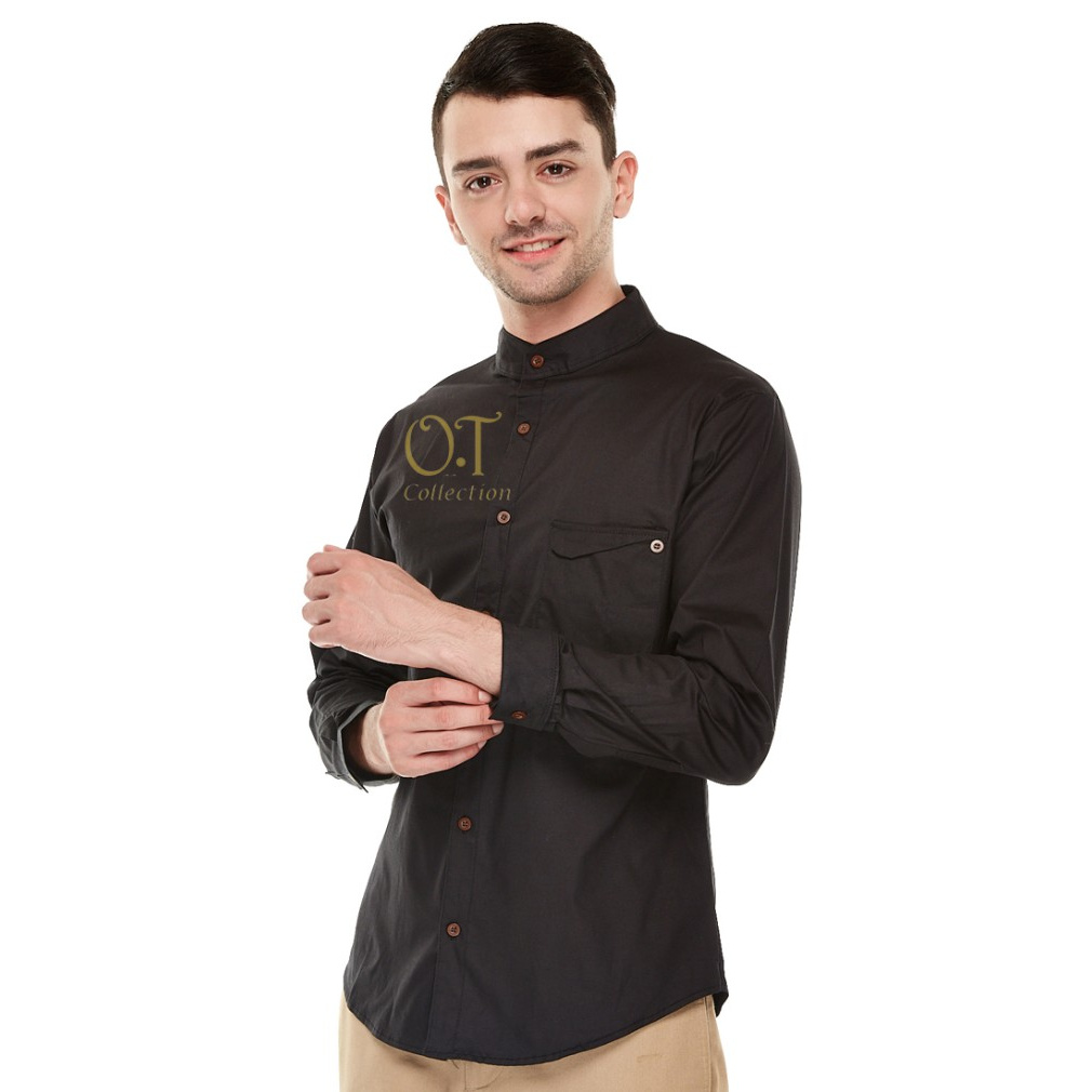 Kemeja Formal putih terbaru 2023 Hem pria Modern D5V9 cod hitam Unisex fashion Cotton premium origin