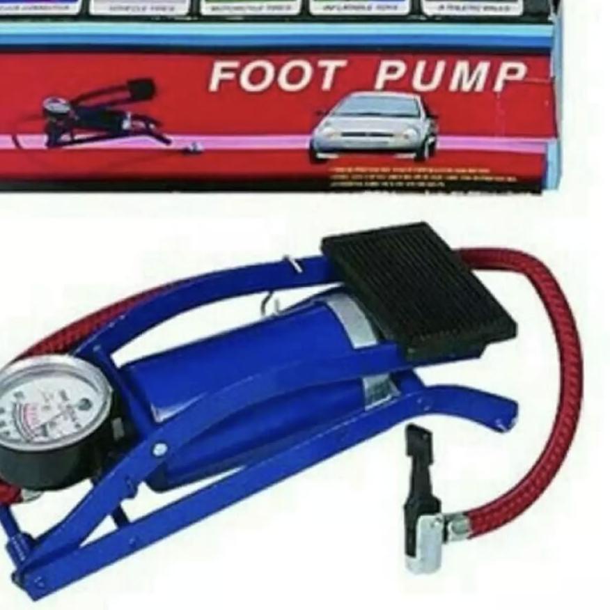 Pompa Angin Injak / Pompa Kaki Ban / Foot Pump Portable Ban Sepeda Mobil Motor