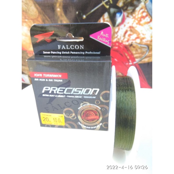 Senar Pancing Anti Keriting FALCON PRECISION. Benang pancing monoline. senar pancing standar IGFA Tu