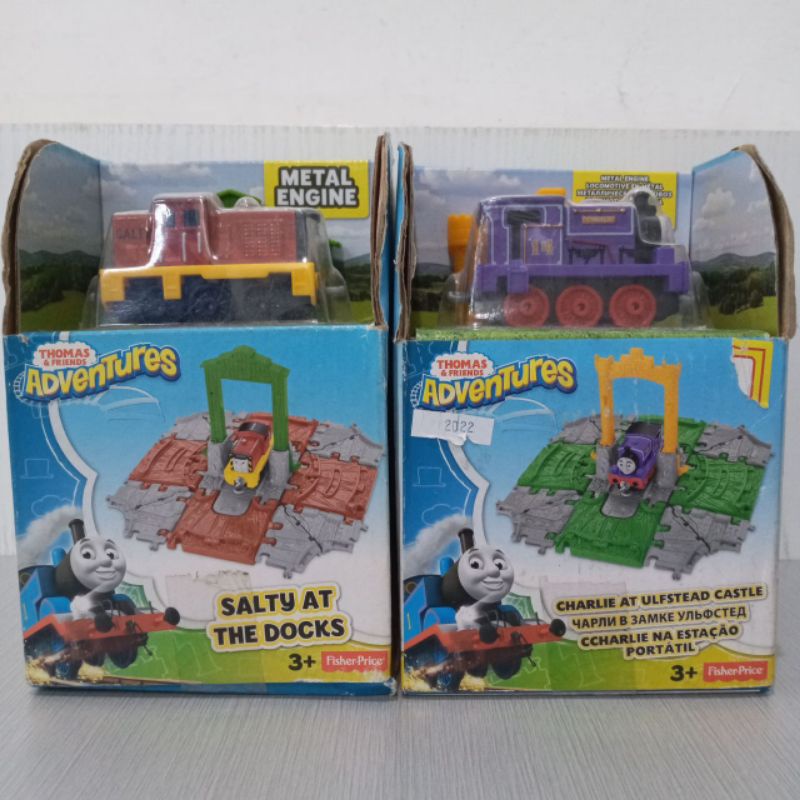 ori original thomas and n &amp; friends adventure adventures track pack set kereta api salty at the docks charlie ulfstead castle mainan anak laki perempuan cowok cewek hadiah kado ultah gift toy rel playset take go metal engine diecast  fisher price
