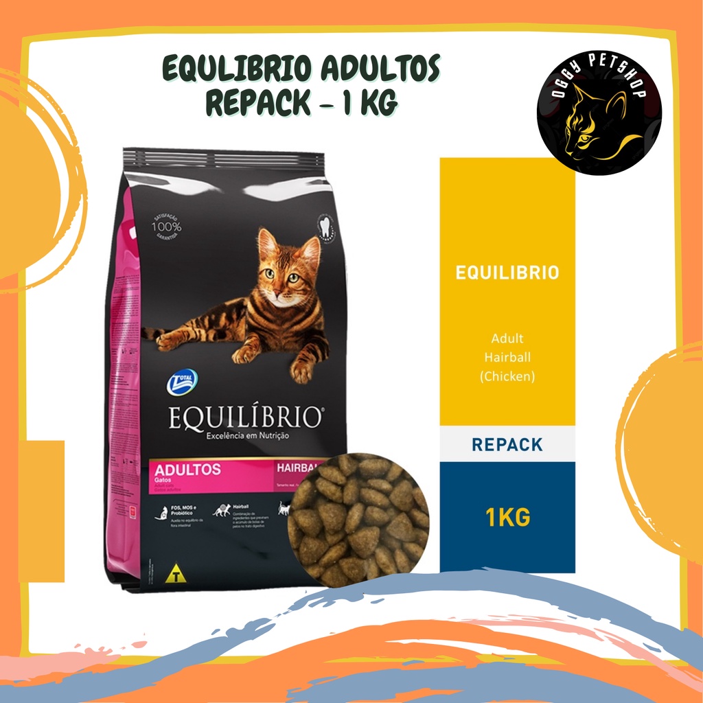 Makanan Kucing EQUILIBRIO ADULT Makanan Kucing Kemasan 1 kg