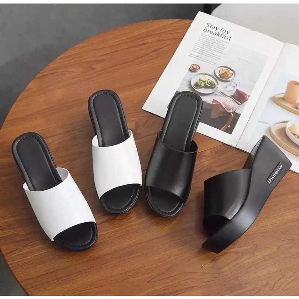 Sandal Wanita Model Terbaru-Sandal Wedges Calbi Murah Terlaris Masakini Free Ongkir