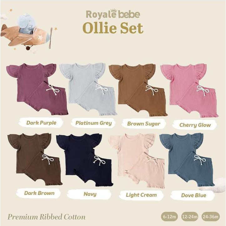 ROYALE BEBE OLLIE SET / BAJU SET ANAK / baju anak / royal bebe / baju fashion