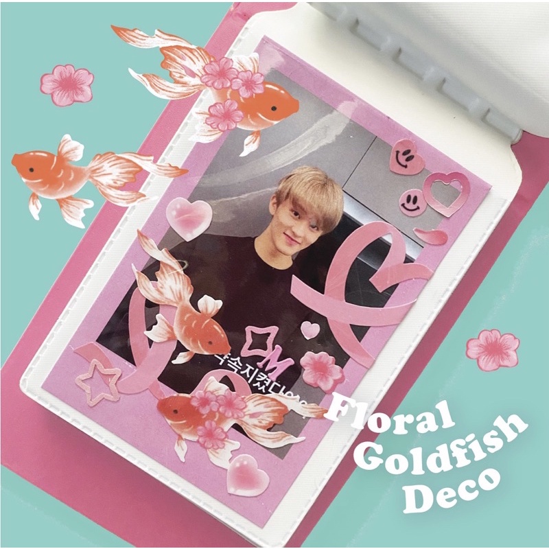 

Floral Goldfish Deco Glitter Sticker (Kiss Cut)
