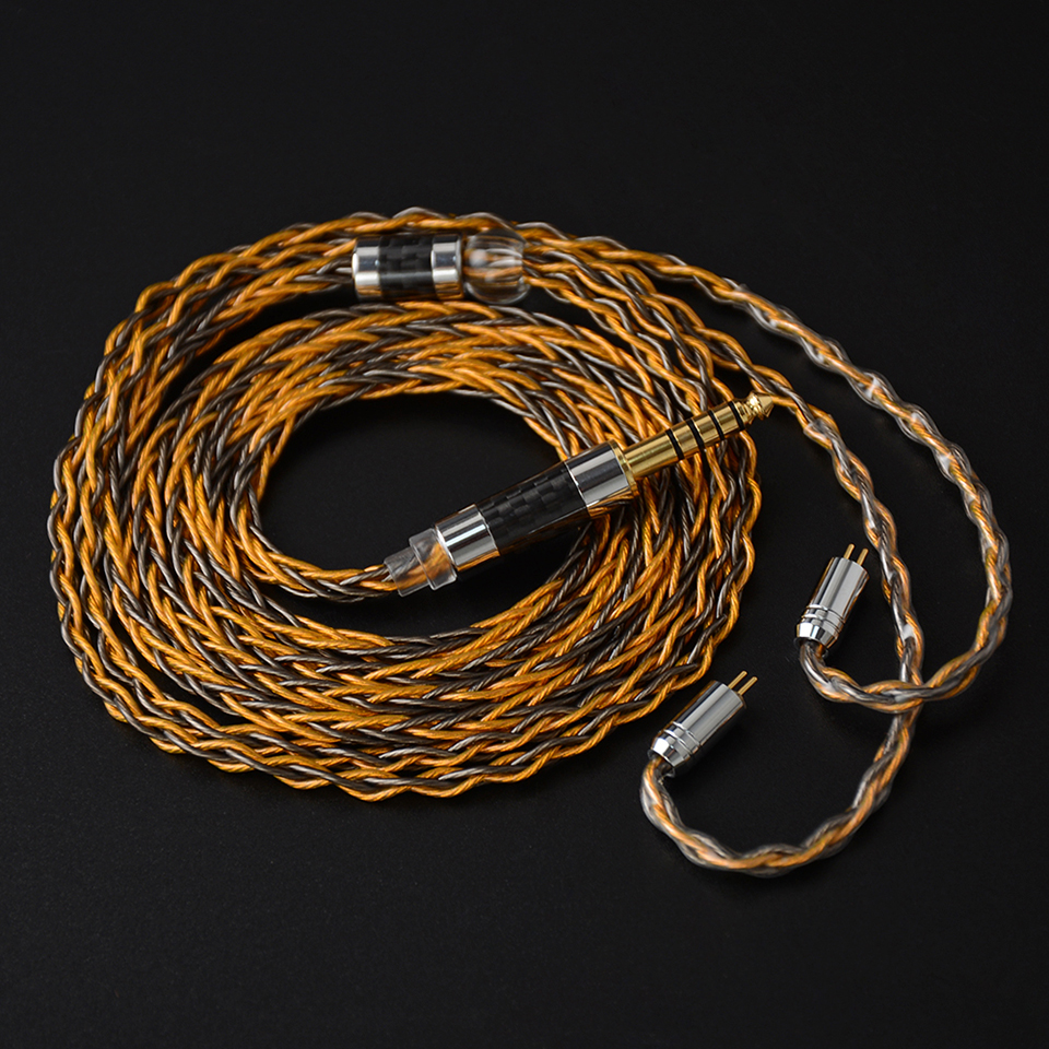 NICEHCK C8-1 8 Core Silver Plated and Copper Mixed Earphone Cable 3.5/2.5/4.4mm MMCX/NX7 Pro/QDC/0.78mm 2Pin