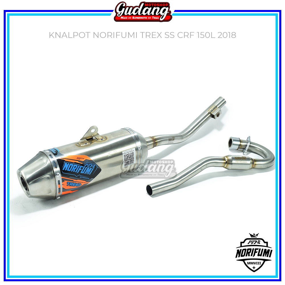 Knalpot Norifumi Stainless TREX Standart PNP KLX 150 BF/DT KLX 230 KLX 230R KLX 250 CRF 150 WR 155 Original