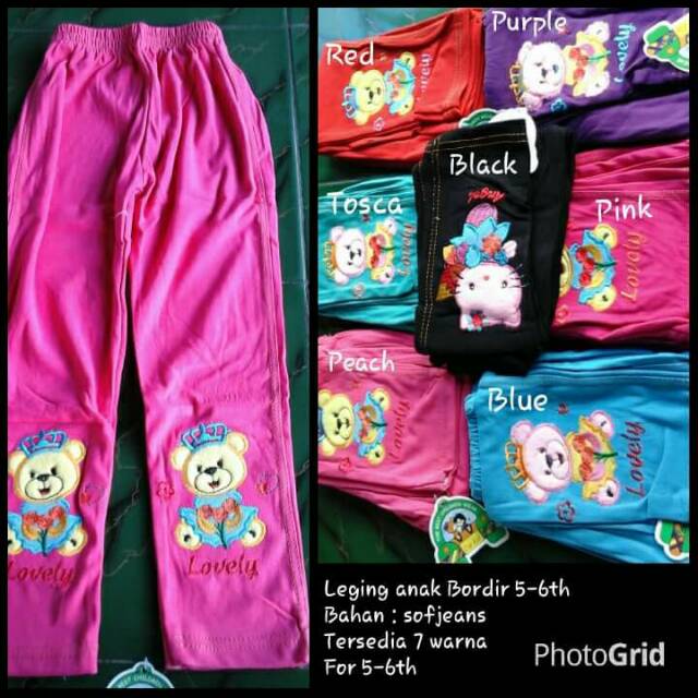 Legging Anak Bordir 5-6th